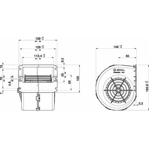 DMUCHAWA SPAL 009-B70-74D 24V 3-PRĘDKOŚCI RPA3VC