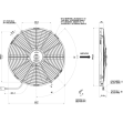 WENTYLATOR SPAL VA18-AP10/C-41A 385mm 12V SSĄCY
