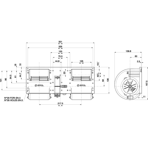 DMUCHAWA WENTYLATOR SPAL 006-A46-22 12V 3-SPEED