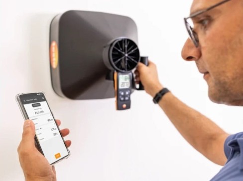 Anemometr wiatraczkowy wiatromierz z rękawami 417-1 TESTO - 2