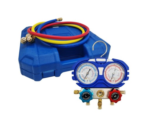 Pompa próżniowa z olejem SPV125 70l/min + Manometry R32 R410A - 1