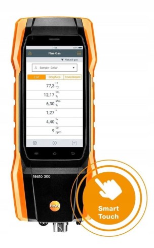 Analizator spalin TESTO 300 Z Drukarką CO O2 + Miernik różnicy ciśnień TESTO 510i - 8