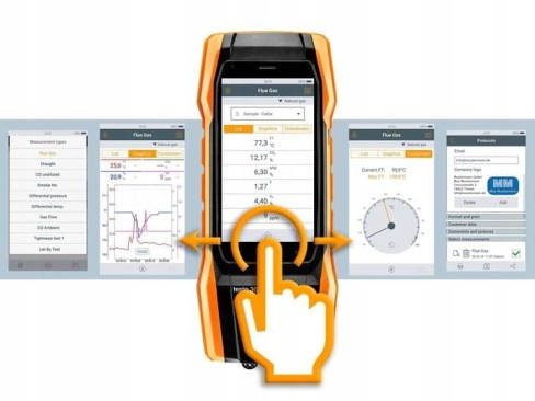 Analizator spalin TESTO 300 Z Drukarką CO O2 + Miernik różnicy ciśnień TESTO 510i - 9