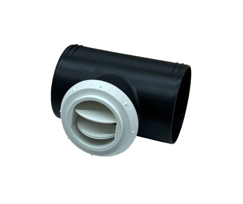 TRÓJNIK 90/60/90mm Z WYLOTEM POWIETRZA ZAMYKANY BIAŁY