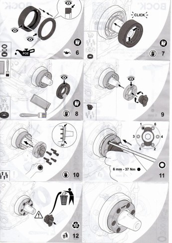 ZESTAW USZCZELNIEŃ DŁAWICA WAŁKA FK50 FKX50 FK40 FKX40
