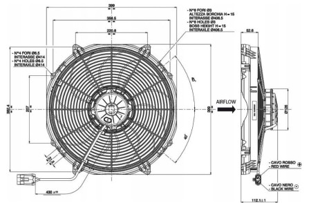 WENTYLATOR SPAL 12V VA33-AP71/LL-65A 385mm SSĄCY - 1
