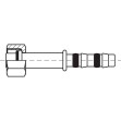 Złączka Końcówka FRIGOCLIC G10 na wąż sr.13mm Nakrętka 22