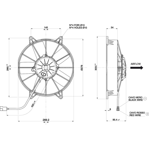 WENTYLATOR SPAL 12V VA15-AP70/LL-39A 255MM SSĄCY - 2