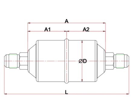 FILTR OSUSZACZ KLIMATYZACJI DML083 3/8″ – 3/8″ - 1
