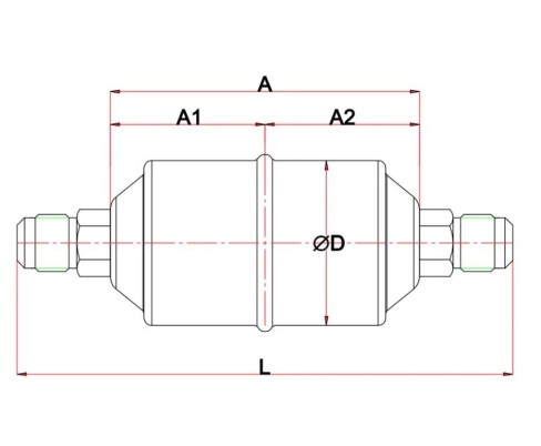 FILTR OSUSZACZ KLIMATYZACJI DML083 3/8″ – 3/8″ - 1