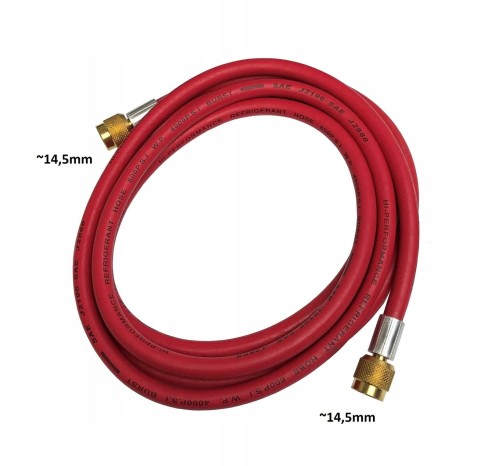 PRZEWÓD SERWISOWY CZERWONY 3/8'' SAE - 3/8'' SAE 300cm