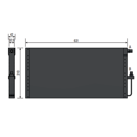 Skraplacz uniwersalny 630x310x32 SERPENTYNA AGRO