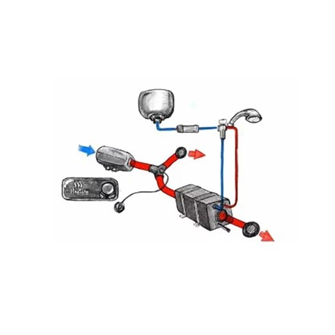Pundmann Therm Boiler 9L 230V/500W Autoterm Air 4D 12V – zestaw ciepłej wody „Bypas”