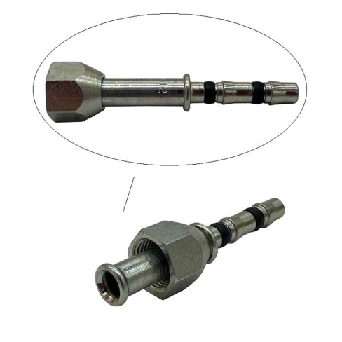 Końcówka do Węży Klimatyzacji (Frigoclic) - 45 SAE PROSTA ŻEŃSKA - UNF - na wąż 8mm klucz 19