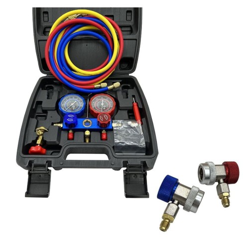 Manometry + Szybkozłącza WC + NC R134a – kompletny zestaw