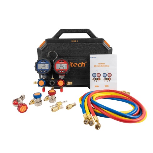 Zestaw Manometry cyfrowe Elitech DMG3B z szybkozłączkami R134a.jpg