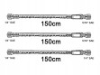 Zestaw węży serwisowych REFCO 150cm z zaworem odcinającym 1/2″ SAE - 1