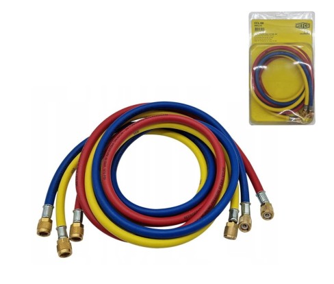 Zestaw węży serwisowych REFCO 150cm 1/4" SAE