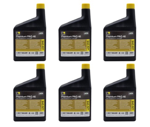 Olej klimatyzacji PREMIUM PAG46 + UV BARWNIK ERRECOM 6 x 1L ND8 6L.jpg