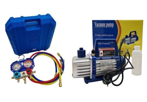Zestaw do klimatyzacji Pompa Próżniowa SPV115 + Manometry R32 R410A.jpg