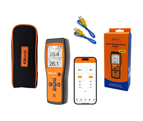 Termometr Dwukanałowy Elitech ICT-220 Typ K Bluetooth Rejestracja Chłodnictwo Pompa Ciepła.jpg