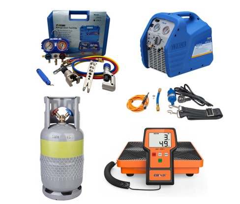 Stacja odzysku czynnika chłodniczego VALUE VRR12L-R32 z Bulta 2 zaworową 12,5kg 48bar + Zestaw narzędzi Aitcool ATK-4 + Waga LMC100F+.jpg