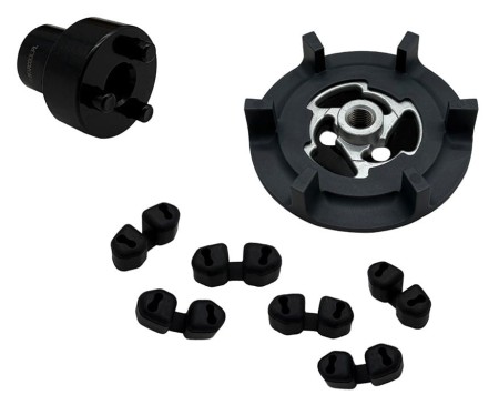 Tarcza sprzęgła + gumki kompresor klimatyzacji DENSO 5SEL 7SEU17 6SEU16 + klucz nasadka 21mm.jpg