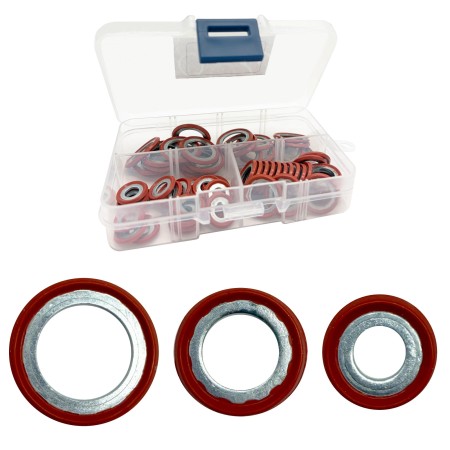 Zestaw - uszczelka podkładki metalowo-gumowe 60 sztuk Ford.jpg