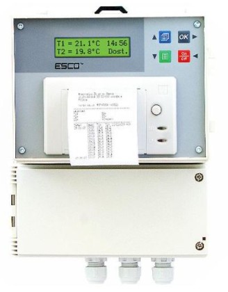 Rejestrator temperatury termograf z drukarką ESCO DR401 + 3 Czujniki.jpg