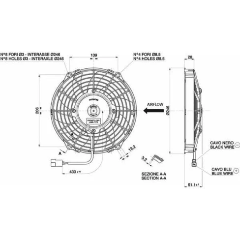 WENTYLATOR SPAL VA07-BP12/C-58S 24V Tłoczący