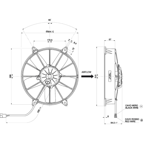 Wentylator Osiowy Spal VA03-AP70/LL-37A 280mm Ssący 12V